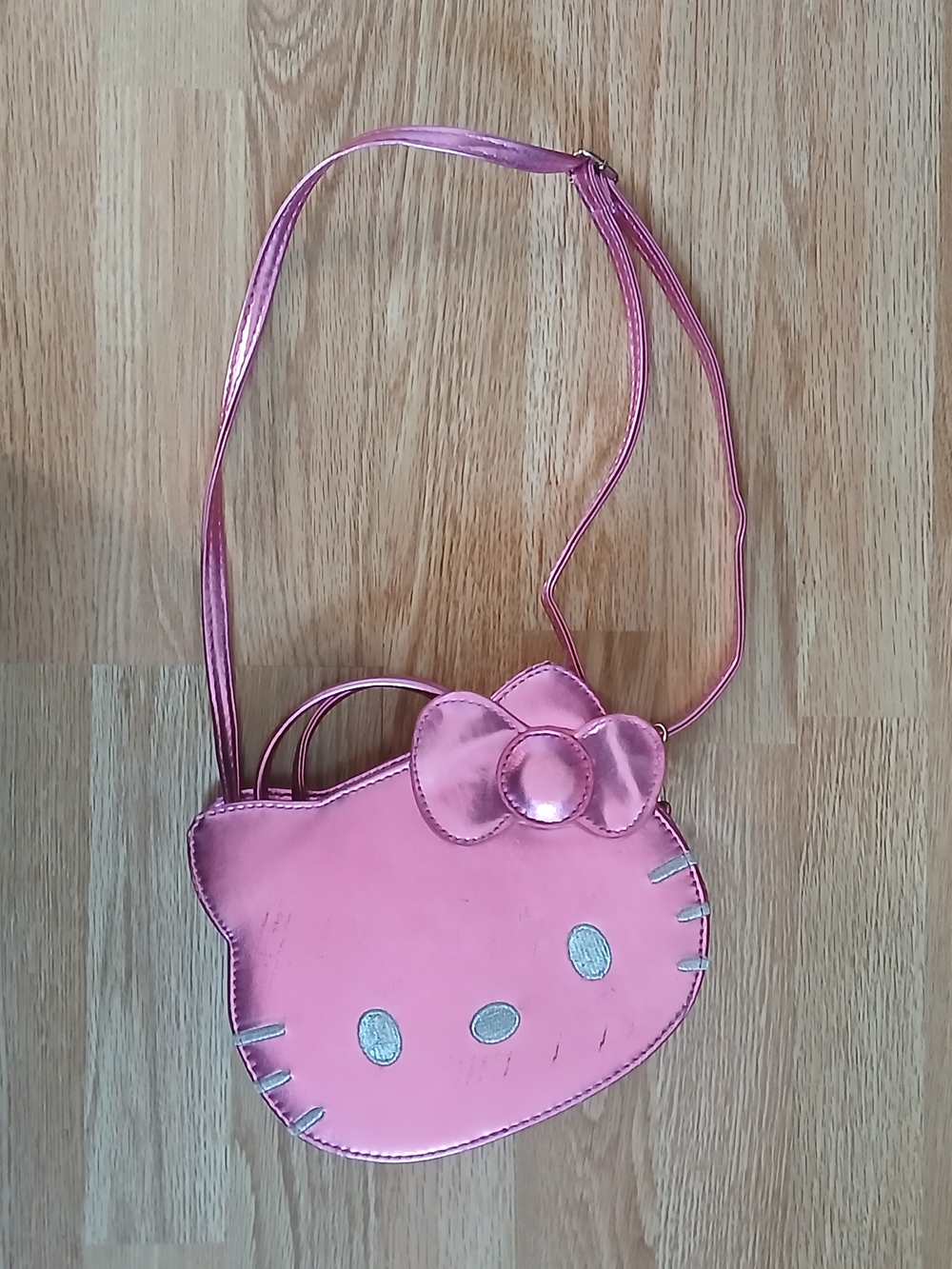 Pink Hello Kitty Face Crossbody Bag